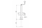 Supporto per manovella estensibile KNOTT TTL40 per rimorchio da 500 kg, 40 mm, 480-780 mm