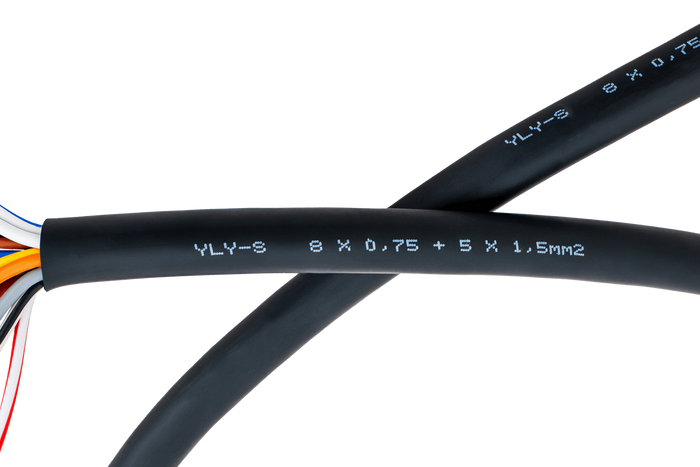 Cavo elettrico HYBSZ YLY-S 8x0,75+5x1,5 tredici conduttori - 1m