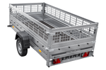 Rimorchio monoasse Garden Trailer 264 KIPP (NEW) con ruotino di appoggio e sovrasponde in rete