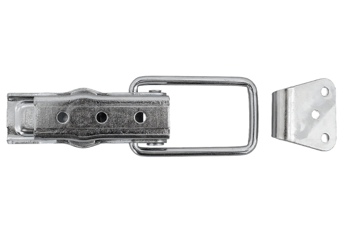 Gancio laterale con fissaggio STEELPRESS ZB-13A+Z-11A, serratura laterale del rimorchio completa con chiave