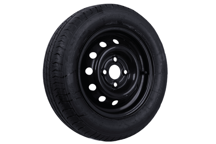 OUTLET Ruota rimorchio LINGLONG TIRE 155/70 R13 75N UNITRAILER RIM nero 4Jx13" 4x100 ET:30