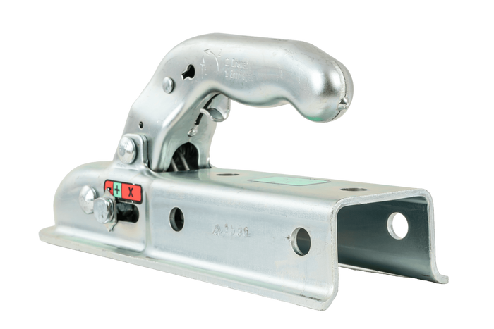 Gancio di traino KNOTT KQ14-B per rimorchio da 1400 kg con timone quadrato da 60 mm