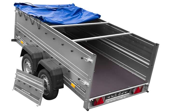 RIMORCHIO LEGGERO BIASSE CON SOVRASPONDE RUOTINO E TELONE GARDEN TRAILER 264/2 KIPP 