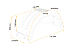 Parafango per rimorchio per barca 13" DOMAR D20422C passaruota 715/240mm