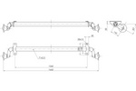 Assale AL-KO OPTIMA non frenato per rimorchio 750kg 1260mm 1660mm 4x100