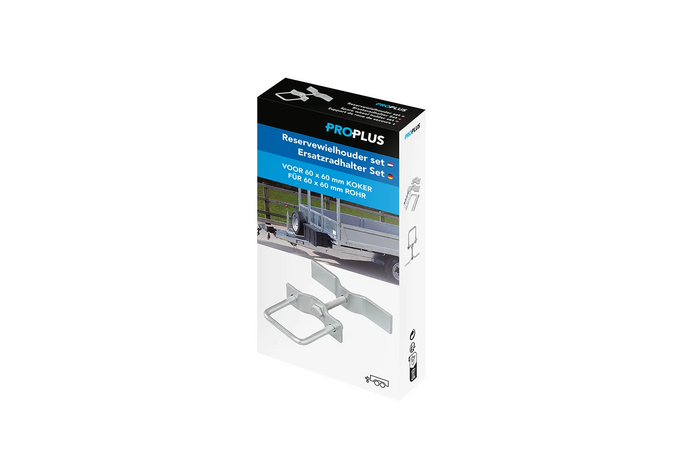 Staffa di montaggio per ruota di scorta per rimorchio ProPlus, per profili da 60x60 mm