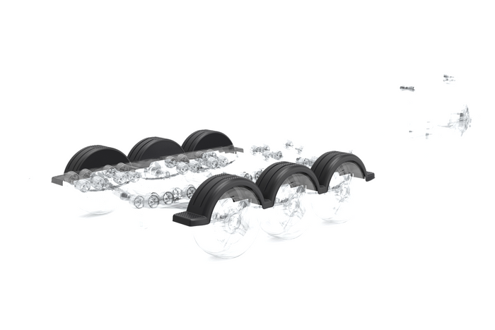 Set di due parafanghi per carrello barca DOMAR D20422 13-14", passaruota 950/240mm