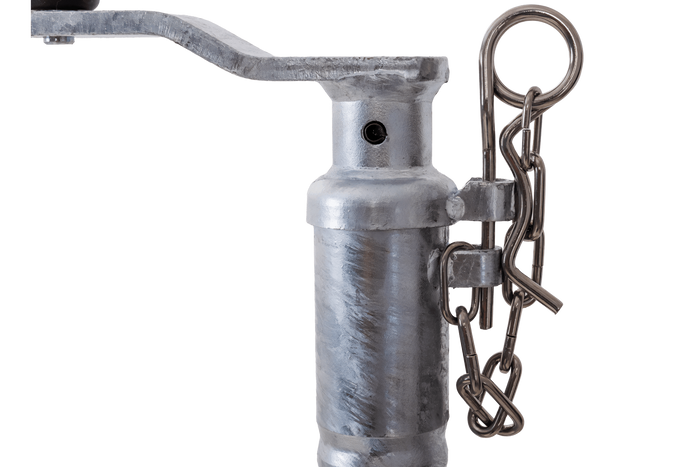 Ruota di supporto KNOTT TK48, tubo corrugato, 300 kg, 48 mm, 700-940 mm