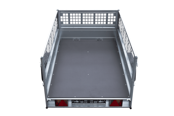 Rimorchio monoasse 200x125 UNITRAILER GARDEN 201 KIPP con sponde in rete
