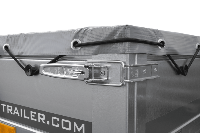 RIMORCHIO LEGGERO BIASSE CON RUOTINO D'APPOGGIO CENTINA H0 E TELONE GRIGIO GARDEN TRAILER 264/2 KIPP