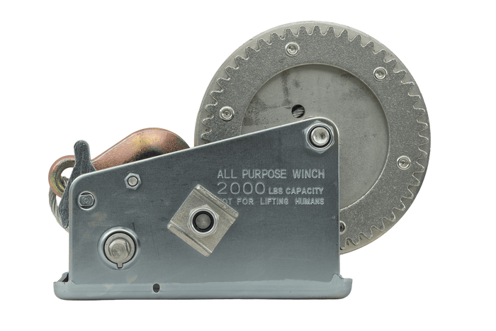 Argano manuale KNOTT 6X0017.008 per rimorchio da 900 kg con fune d'acciaio