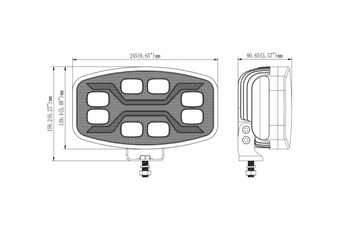Riflettore per lampada da lavoro a LED KAMAR X-SPIDER L3436 72xLED 1600lm