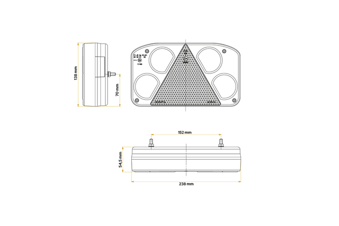 Fanali posteriori HORPOL LZD 844 + LZD 845 6 funzioni sinistra + destra
