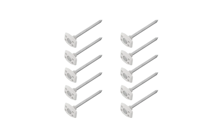 Set di dieci picchetti per telo da terra ProPlus 361736V01, picchetti in metallo per materassino da campeggio da 10 cm