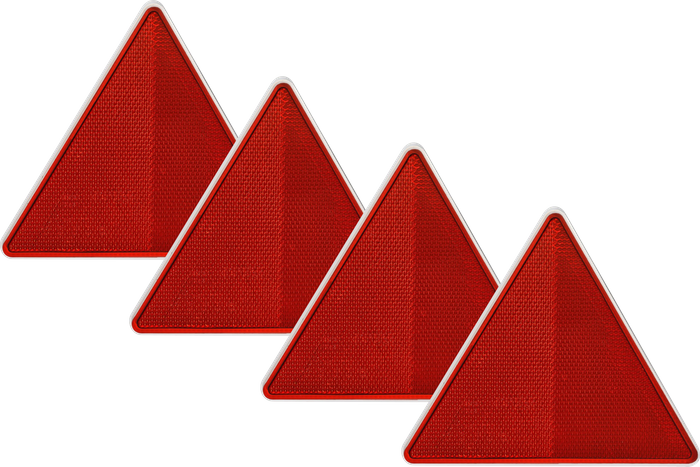 Triangoli d'emergenza rossi DOBPLAST 148mm set 4x catarifrangenti