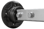 Assale rigido senza freni KNOTT VR7 con molle per rimorchio 750 kg 1240 mm 1580 mm 4x100