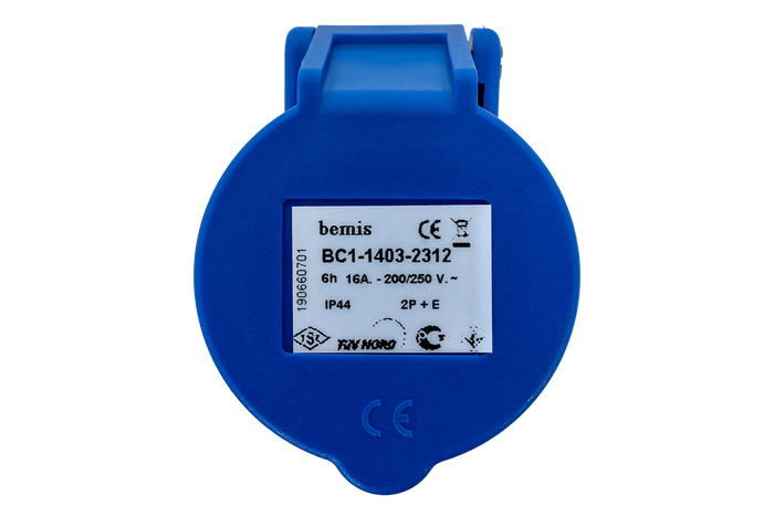 Presa elettrica MANTES 2P+Z, presa portatile 16A 230V con sportellino