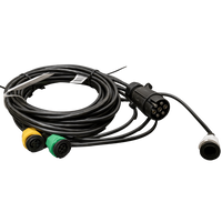PRESA MANTES cablaggio elettrico per rimorchio per installazione 4,7 m 7 PIN connettore a baionetta 2x 5 PIN + 2x 2 PIN