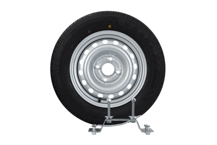 Ruota di scorta per rimorchio con staffa PNEUMATICO WANDA 155/70 R13 79N CERCHIO TRAILER TOP 4Jx13"H2 4x100 ET:30