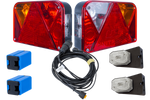 Set luci: luci posteriori DOBPLAST DPT35 + luci di posizione laterali ASPÖCK FLEXIPOINT I + cablaggio MANTES 4,5m 13PIN