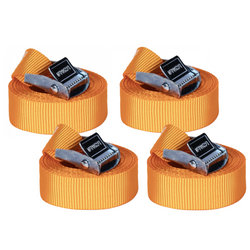 Set di quattro cinghie di trasporto KAMAR da 3 m/25 mm/2,5 t con tenditore, cinghie monoblocco per reggiatura