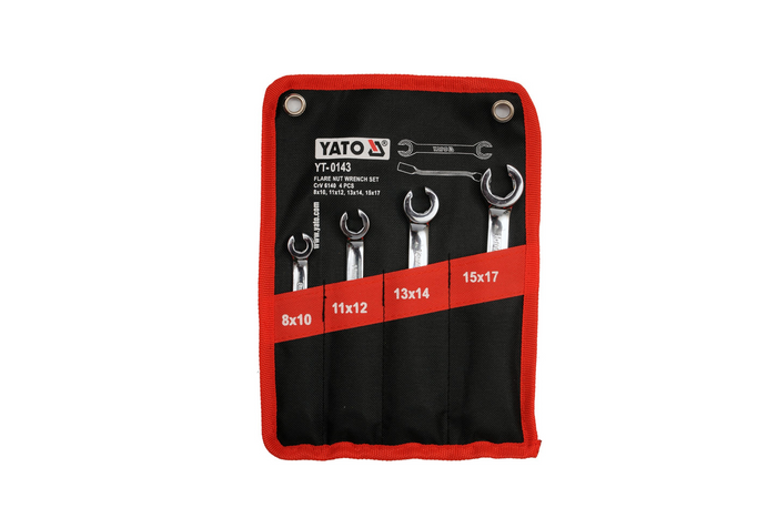 Chiavi ad anello semiaperte YATO YT-0143 8-17mm 4 pezzi.