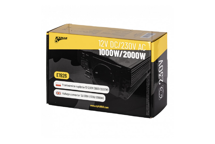 Convertitore di tensione 12V/230V (1000/2000W) KAMAR E1926