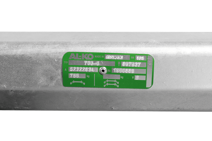 Asse AL-KO OPTIMA non frenato per rimorchio 750kg 1500mm 1820mm 4x100