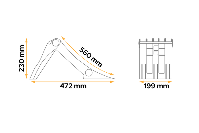 Cuneo per ruote LOKHEN ORIGAMY 56 h: 230 mm pieghevole