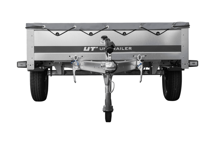 RIMORCHIO DA GIARDINO 264 KIPP CON RUOTA DI SUPPORTO, TELAIO H-0 E Telone GRIGIO