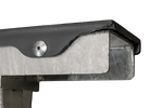Supporto laterale piatto OUTLET UNITRAILER, lunghezza 30 cm, altezza 40 cm, per rimorchio per barca, GRIGIO