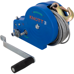 OUTLET Verricello manuale per rimorchio KNOTT 1135kg con fune d'acciaio
