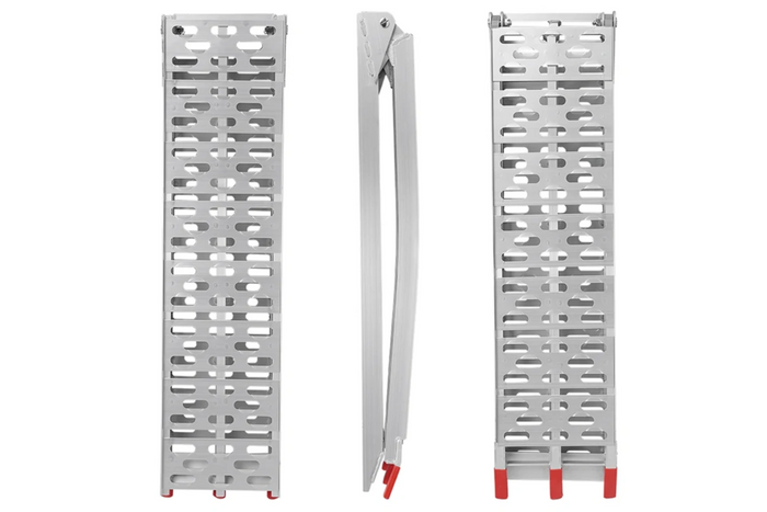 ProPlus 390096 Rampe pieghevoli in alluminio per rimorchi, 220 cm, portata 680 kg, set da 2