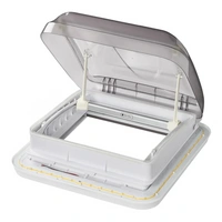 ProPlus 610905V01 Finestra di ventilazione per tetto camper con illuminazione a LED 400x400mm