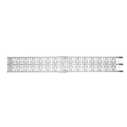 UNITRAILER ALR003 rampa pieghevole in alluminio per rimorchio 221 cm 340 kg con cinghia e supporto