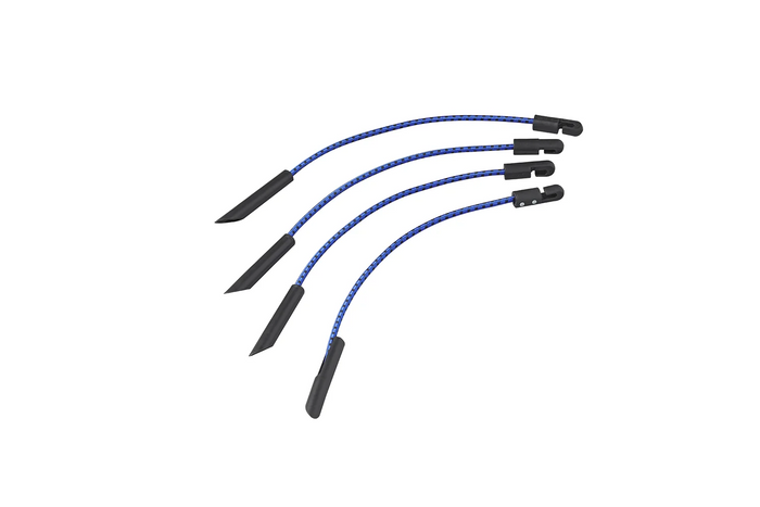 Set di quattro clip per teloni ProPlus 342180, cordini flessibili multifunzionali, 280 mm