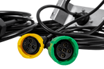 Impianto elettrico MANTES, cablaggio per rimorchio barca 11,67 m, spina a 13 pin, 2 baionette a 5 pin