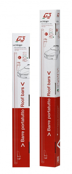 Portapacchi universale G3 CL 60.110 per binari in alluminio tradizionali e integrati