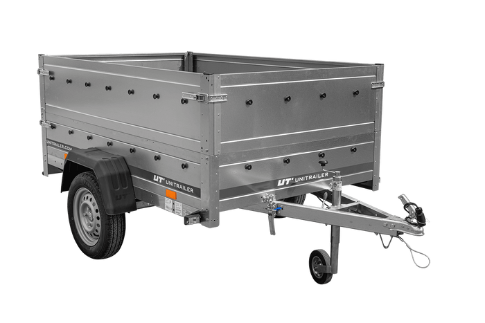 Rimorchio leggero 200x125 UNITRAILER GARDEN 201 KIPP con sponde BIS