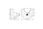Protezione per gancio di traino LAMP 65404 con serratura universale