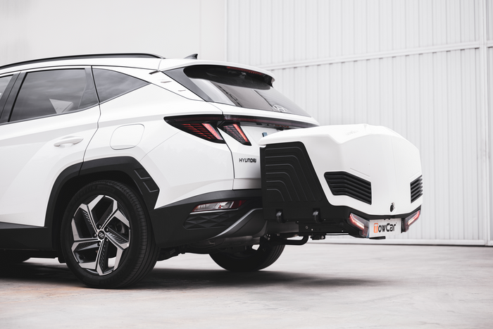 Towbox Alpha classic grey - box portabagagli da montare sul gancio di traino