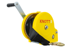 Verricello manuale con cinghia e custodia gialla per rimorchi carrelli portabarca 450 kg Knott