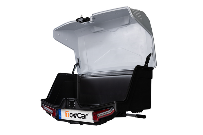 Towbox Alpha classic grey - box portabagagli da montare sul gancio di traino