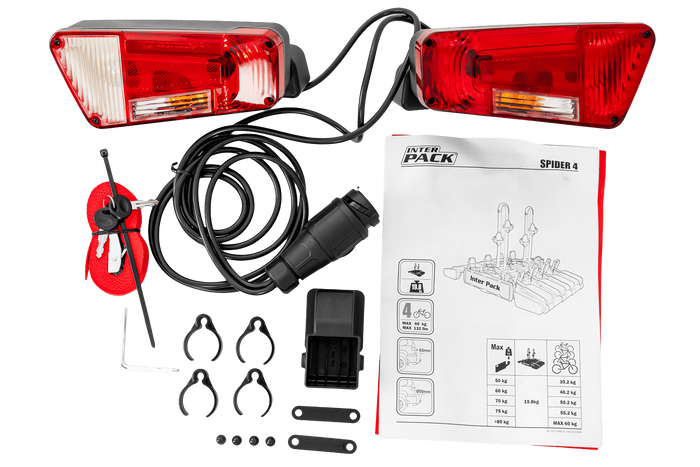 Portabici da gancio traino Inter Pack New Spider 4 per 4 biciclette