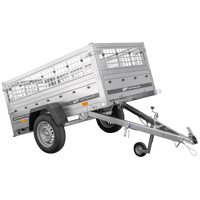 Rimorchio leggero Unitrailer Garden Trailer 200 kipp (new) con ruotino e sovrasponde a rete