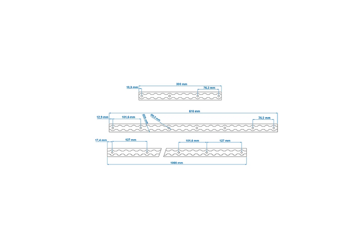 ProPlus 342174 Binario di carico per aerei, binario di carico in alluminio, 60 cm