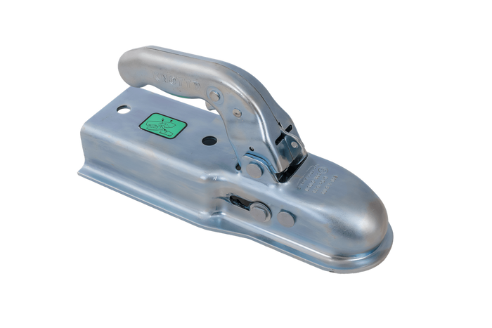 Gancio a sfera KNOTT KQ14-C per rimorchio da 1400 kg con timone quadrato da 70 mm