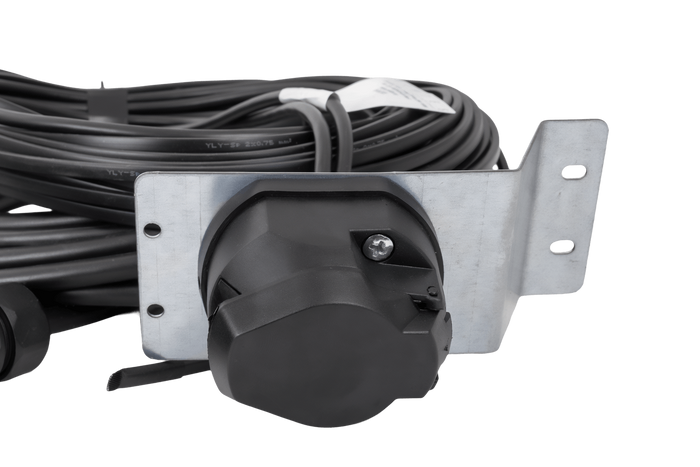 Impianto elettrico MANTES, cablaggio per rimorchio barca 9,57 m, spina a 13 pin, 2 baionette a 5 pin