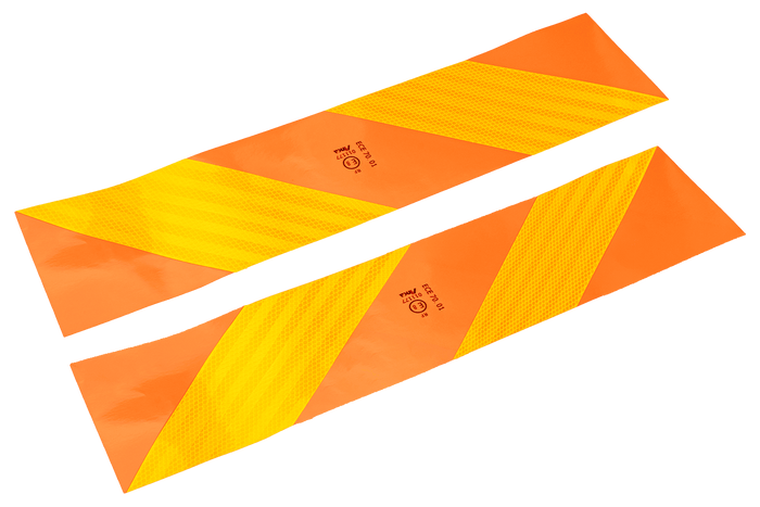 Adesivi, adesivi riflettenti, HERMON corti, targhe segnaletiche per veicoli pesanti, 565x132mm, sinistra+destra