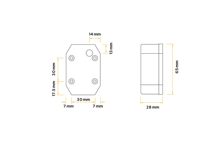 ASPÖCK FLEXIPOINT I luce di posizione universale arancione
